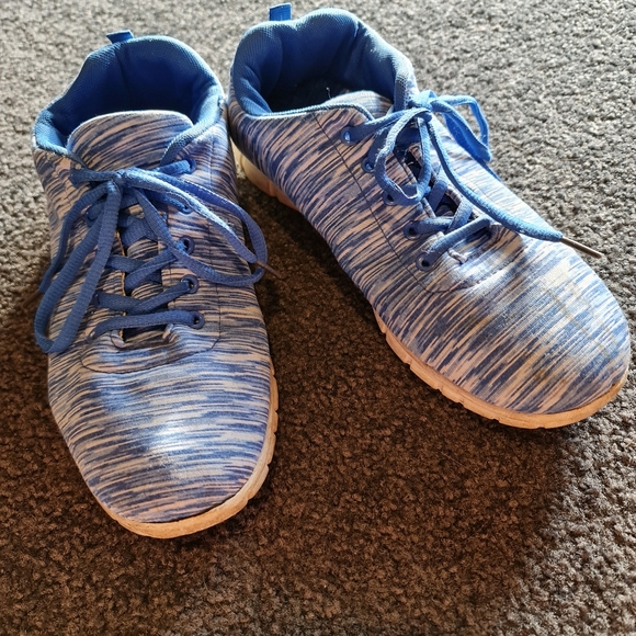 White Blue Sneakers - Picture 3 of 4